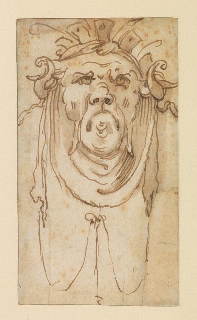 Groteski naamio, 1600-luku tekijältä Bolognese School