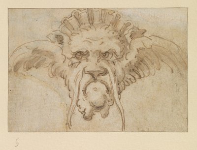 Groteski naamio, 1600-luku tekijältä Bolognese School