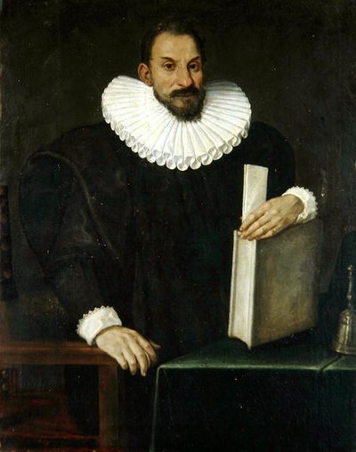 Muotokuva herrasmiehestä, jonka sanotaan olevan Filippo Massini (1559-1617) noin 1690 (öljy kankaalle). tekijältä Bolognese School