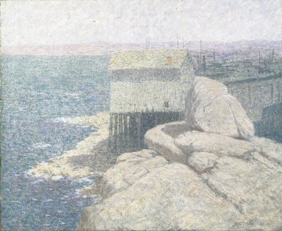 Chinese Fishing Village, Monterey Bay, Kalifornia (öljy kankaalle) tekijältä Bolton Coit Brown