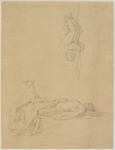Näyttelyopintoja Ovidiuksen "Narcissus and Echo" -kirjassa tekijältä Bonaventura Genelli