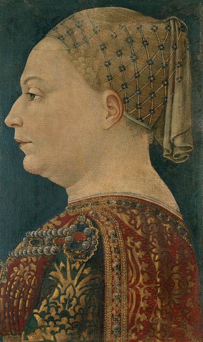 Bianca Maria Viscontin muotokuva (Settimo Pavese tekijältä Bonifacio (attr.) Bembo