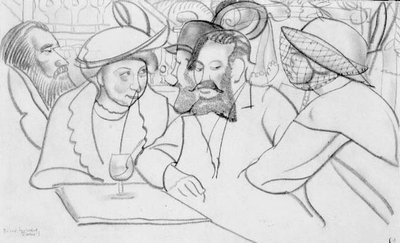 Kahvilassa tekijältä Boris Dmitrievich Grigoriev
