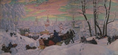 Laskiaisjuhla, 1916 tekijältä Boris Mikhailovich Kustodiev