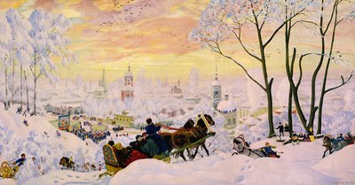 Laskiaisjuhla, 1916 tekijältä Boris Mikhailovich Kustodiev