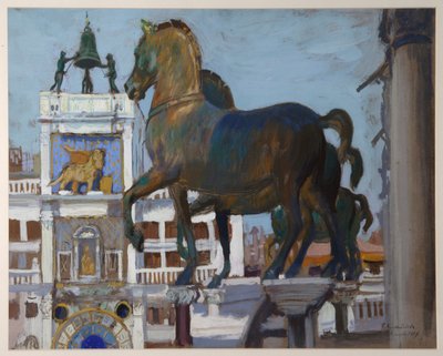 San Marcon hevoset, 1907 tekijältä Boris Mikhailovich Kustodiev