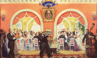 Hääjuhla, 1917 tekijältä Boris Mikhailovich Kustodiev