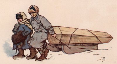 Hautaus Neuvosto-Venäjällä (värinen lito) tekijältä Boris Vasilievich Zvorykin