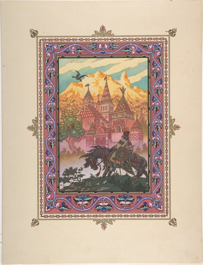 Kuvitus satulle Marya Morevna, n. 1925 tekijältä Boris Vasilievich Zvorykin