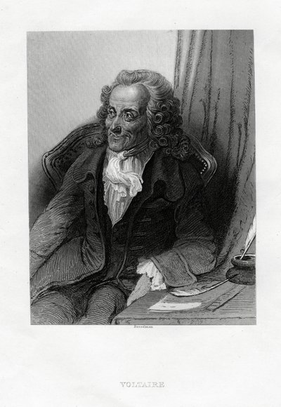 Voltaire, ranskalainen valistuskirjailija, esseisti, deisti ja filosofi, 1884 tekijältä Bosselman
