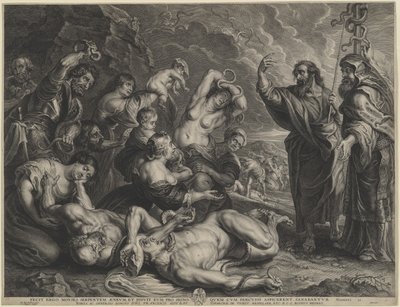 Mooses ja vaskikäärme tekijältä Boëtius Adams Bolswert, after Sir Peter Paul Rubens