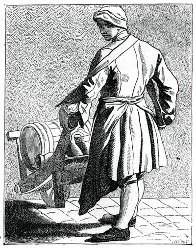 Matkustava etikan valmistaja, 1737-1742. tekijältä Bouchardon