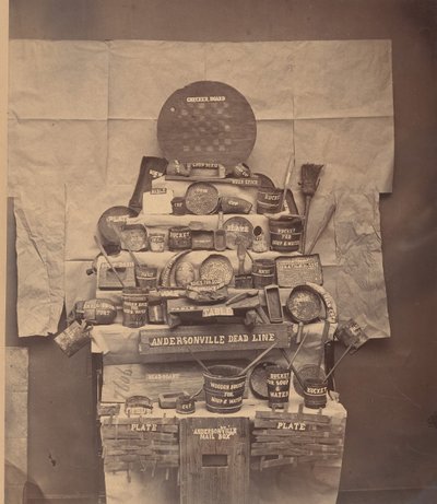 Andersonvillen vankilan jäännökset, kesäkuu 1866. tekijältä Brady and Co