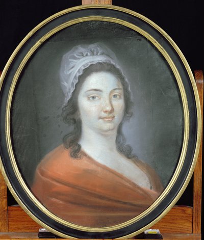 Charlotte Corday (1768-93) 1793 (pastelli paperille) tekijältä Brars