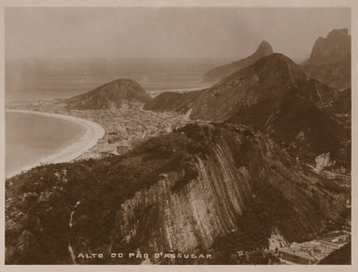 Näkymä sokerivuoren huipulta, Rio de Janeiro (s/w-kuva) tekijältä Brazilian Photographer