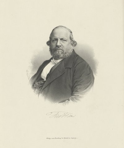 Säveltäjä Ferdinand von Hillerin muotokuva 1811-1885 n. 1870. tekijältä Breitkopf and Härtel