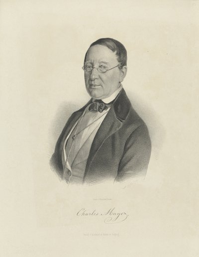 Pianisti ja säveltäjä Charles Mayerin muotokuva 1799-1862, n. 1854. tekijältä Breitkopf and Härtel