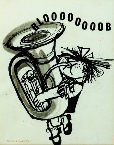 Blooooob! (mustetta paperille) tekijältä Brenda Brin Booker