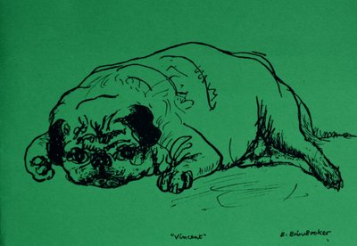 "Vincent" (muste vihreälle paperille) tekijältä Brenda Brin Booker