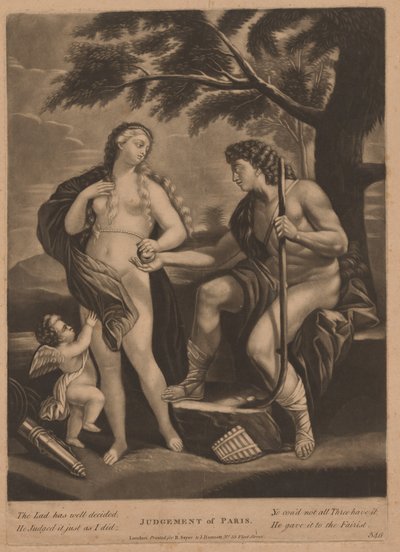 Pariisin tuomio tekijältä British 18th Century