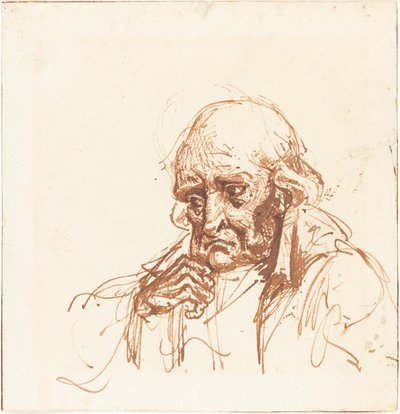 Vanhan miehen pää tekijältä British 19th Century