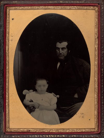 Isän ja tyttären muotokuva tekijältä British 19th Century