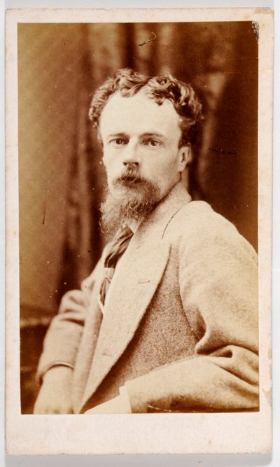 John Atkinson Grimshawin käyntikortti (valkoinen kuva) tekijältä British Photographer