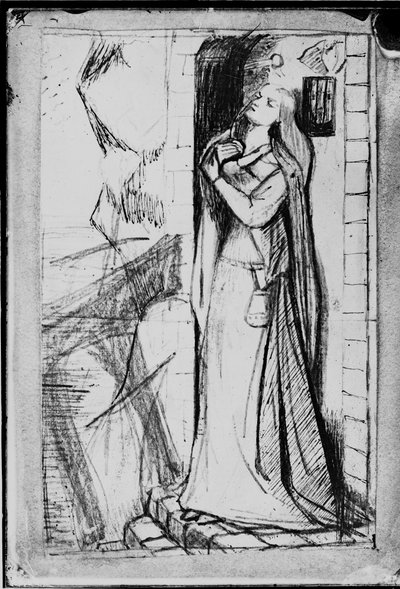 Valokuvajäljennös teoksesta "Study for The Maid of Lochroyan". tekijältä British Photographer