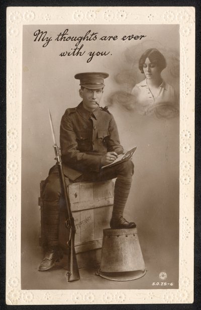 Yhdistynyt kuningaskunta: Kairon postikorttijärjestön (Cairo Postcard Trust) Kairossa, Egyptissä, ensimmäisen maailmansodan aikana valmistama tunteellinen postikortti. tekijältä British Photographer