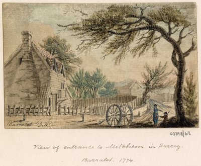 Sarja luonnoksia, näkymiä Isossa-Britanniassa, mantereella ja Amerikassa 1772-1778 (akvarelli) tekijältä British School