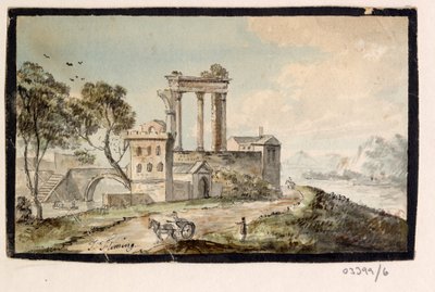 Sarja luonnoksia, näkymiä Isossa-Britanniassa, mantereella ja Amerikassa 1772-1778 (akvarelli) tekijältä British School