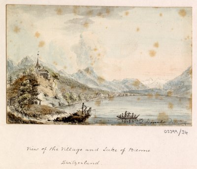 Sarja luonnoksia, näkymiä Isossa-Britanniassa, mantereella ja Amerikassa 1772-1778 (akvarelli) tekijältä British School