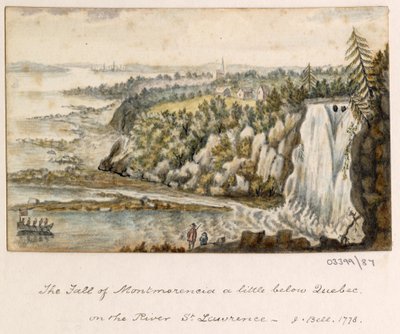 Sarja luonnoksia, näkymiä Isossa-Britanniassa, mantereella ja Amerikassa 1772-1778 (akvarelli) tekijältä British School