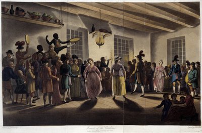 Danse, le menuet; a “” Travels through Canada”, de George Heriot, ed. londinès finès tekijältä British School