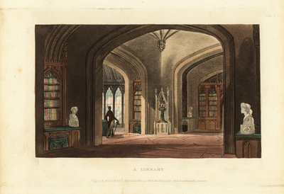 Suunnittelu goottilaistyyliseen kirjastoon, Regency Era tekijältä British School
