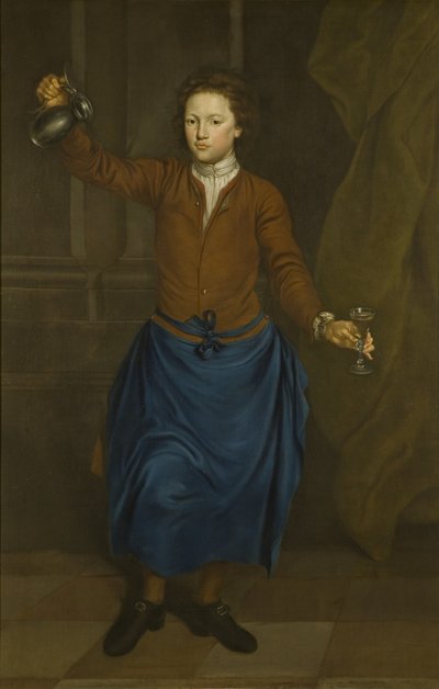 The Pot-boy, n. 1720 (öljy kankaalle) tekijältä British School