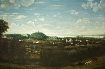 Näkymä Henbury Villagesta, n. 1720 (öljy kankaalle) tekijältä British School