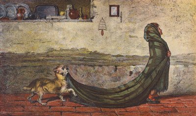 The Train Bearer (värilitografia) tekijältä Briton (after) Riviere