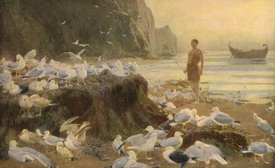 Vanhan maailman vaeltaja, 1887, c1930. tekijältä Briton Riviere