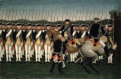 Friedrich II (1712-86) Hessenin kaartirykmentissä tekijältä Brock