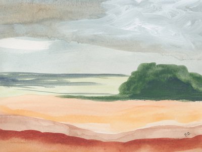Abstrakti aavikkomaisema tekijältä Bronwyn Baker