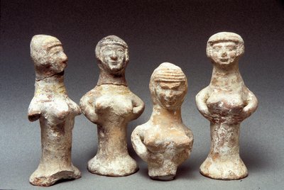Asheran hahmot, kanaanilainen, 999-600 eKr. (savi) tekijältä Bronze Age