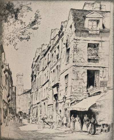 Hallesin sisäpiha, Rue St Jacques, 1915 tekijältä Bror Julius Olsson Nordfeldt