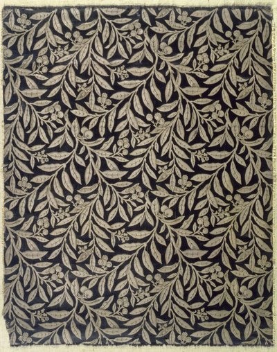 Hedelmät ja lehdet, valmistaja Warner & Ramin, n. 1875 (kudottu silkkikudos) tekijältä Bruce James Talbert