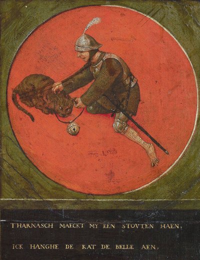 Anna minulle haarniska, niin uskallan soittaa kissalle, 1558. tekijältä Bruegel