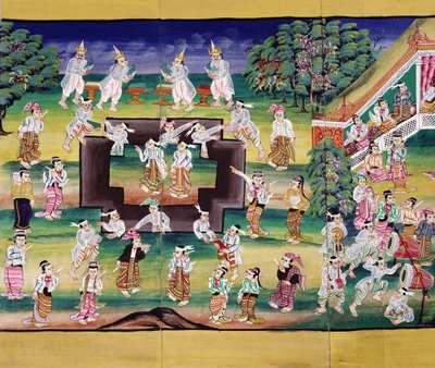 Ansiotekokohtaus, sivu käsikirjoituksesta tekijältä Burmese School