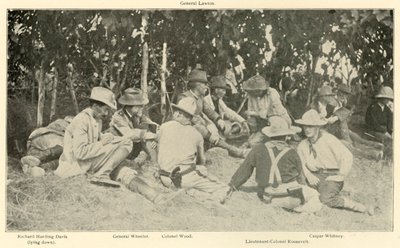 Konferenssi Rough Riders Battlen jälkeen, Espanjan ja Amerikan välinen sota, kesäkuu 1898, 1899. tekijältä Burr McIntosh