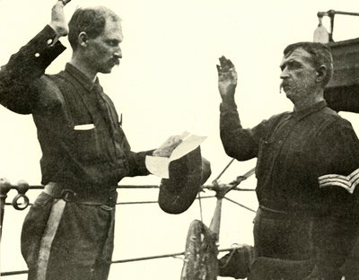 Luutnantti Lewis reenlisting Thomas Dixonin, Espanjan ja Amerikan sodan, 19. kesäkuuta 1898, 1899. tekijältä Burr McIntosh