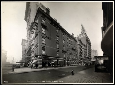 Hotel Woodward, Broadway ja 55th Street, New York, 1920 (hopeagelatiiniprintti) tekijältä Byron Company