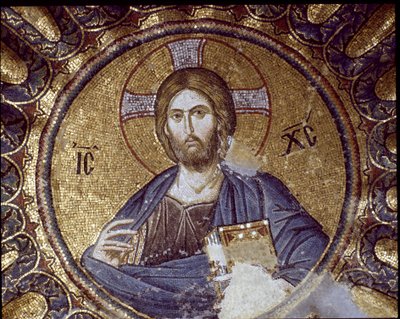 Kristus pantokraattori (tai Kristus kirkkaudessa) (Mosaiikki, 5.-1300-luku) tekijältä Byzantine